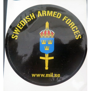Autocollant de la Swedish Armed Forces diamètre 8 cm