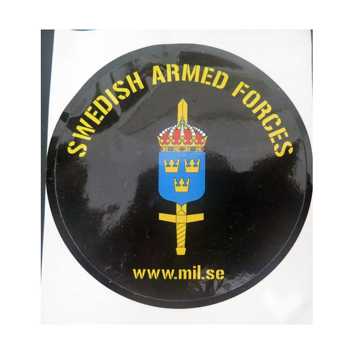 Autocollant de la Swedish Armed Forces diamètre 8 cm