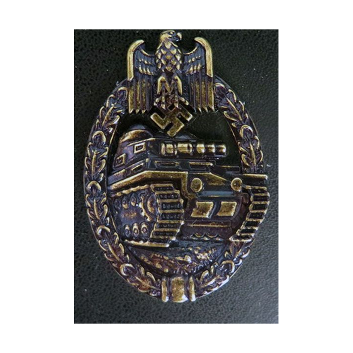 insigne de l'arme blindée allemande 1939 en bronze