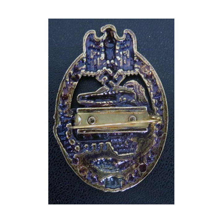 insigne de l'arme blindée allemande 1939 en bronze