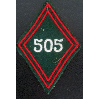 LOSANGE DE BRAS MODÈLE 45 : 505° régiment du train cadre