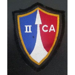 2° CA : insigne tissu du 2° Corps d'armée avec chiffre 