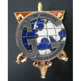 28° GG : insigne du 28° groupe géographique Delsart  G 4610