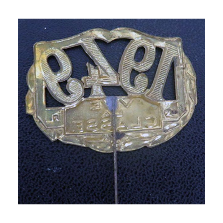 Insigne vive la classe 1949 en laiton de largeur 4,3 cm