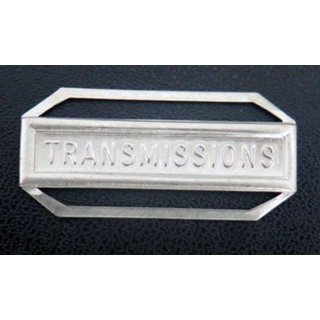 BARRETTE "transmissions" en métal argenté