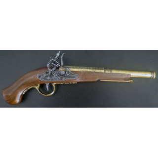Pistolet de pirate Hadlex 1760 London en bois et métal 