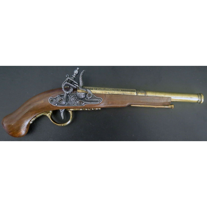 Pistolet de pirate Hadlex 1760 London en bois et métal 