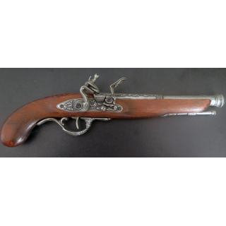Pistolet de pirate (reproduction espagnole) en bois et métal
