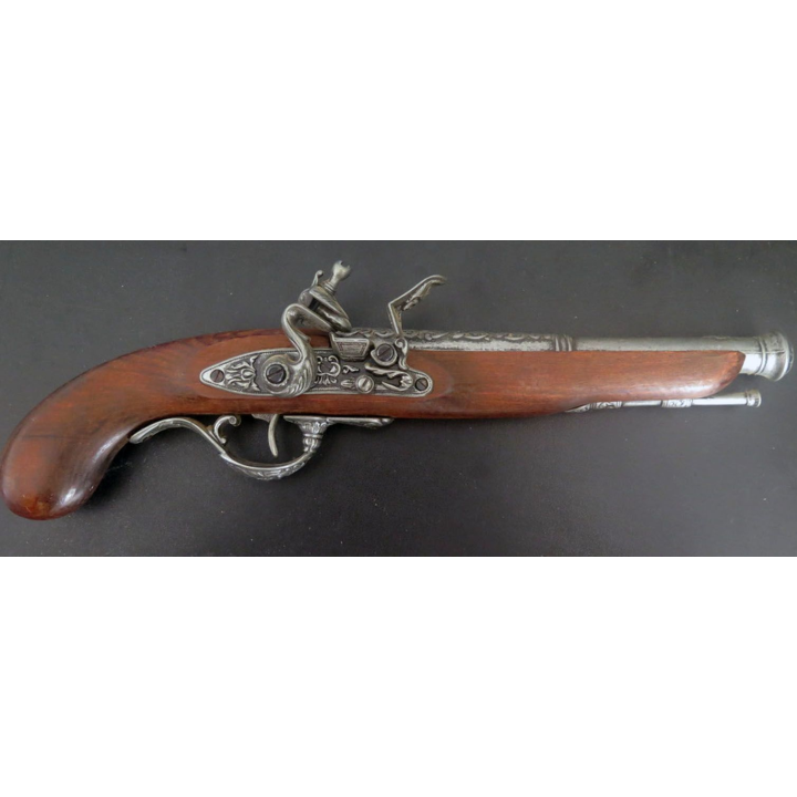 Pistolet de pirate (reproduction espagnole) en bois et métal