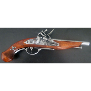 Pistolet de pirate (reproduction espagnole) en bois et métal