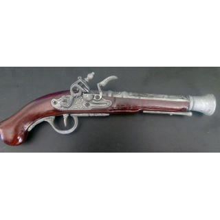 Pistolet de pirate (reproduction espagnole) en bois et métal