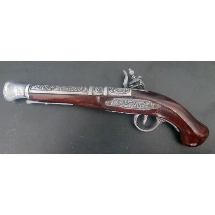 Pistolet de pirate (reproduction espagnole) en bois et métal