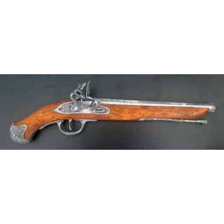 Pistolet de pirate (reproduction espagnole) en bois et métal