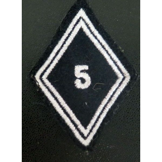 LOSANGE DE BRAS MODÈLE 45 : 5° régiment de cuirassiers troupe
