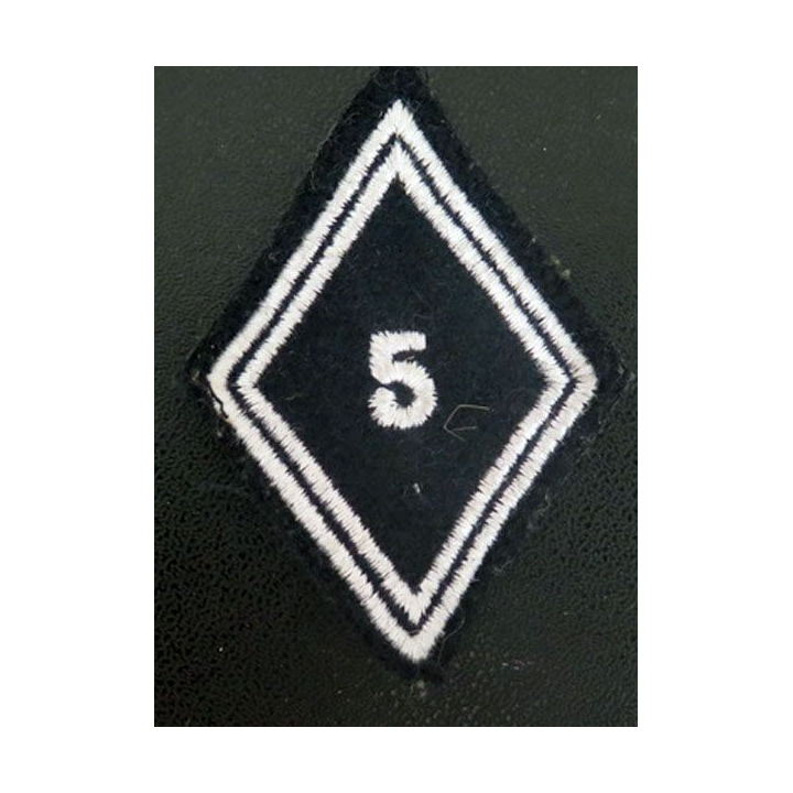 LOSANGE DE BRAS MODÈLE 45 : 5° régiment de cuirassiers troupe