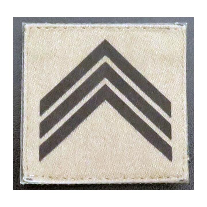 FRANCE : galon de combat basse visibilité de sergent chef sur Velcro