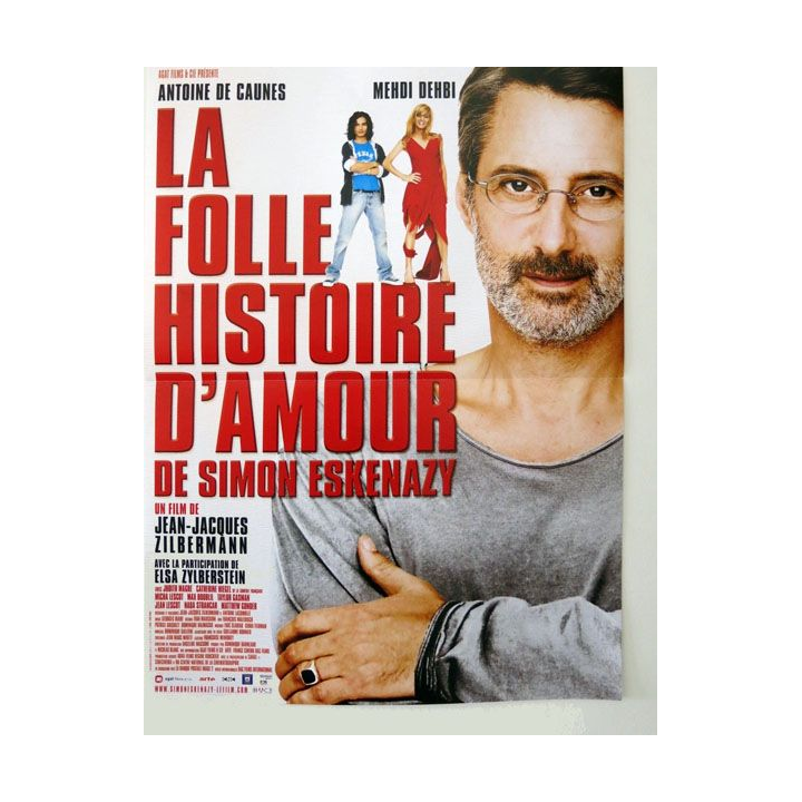 AFFICHE FILM : affiche de cinéma du film "La folle histoire d'amour de Simon Eskenazy" 39 x 53 cm