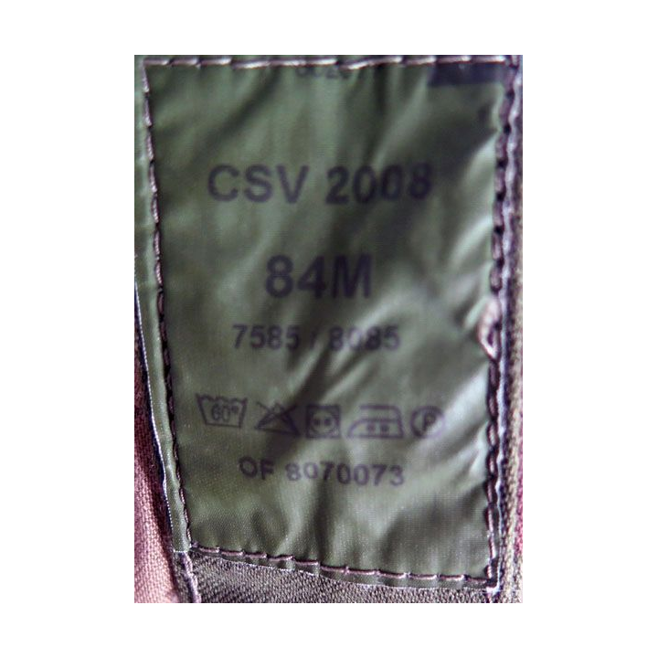 Pantalon de treillis camouflé vert armé taille 84 M CSV 2008 