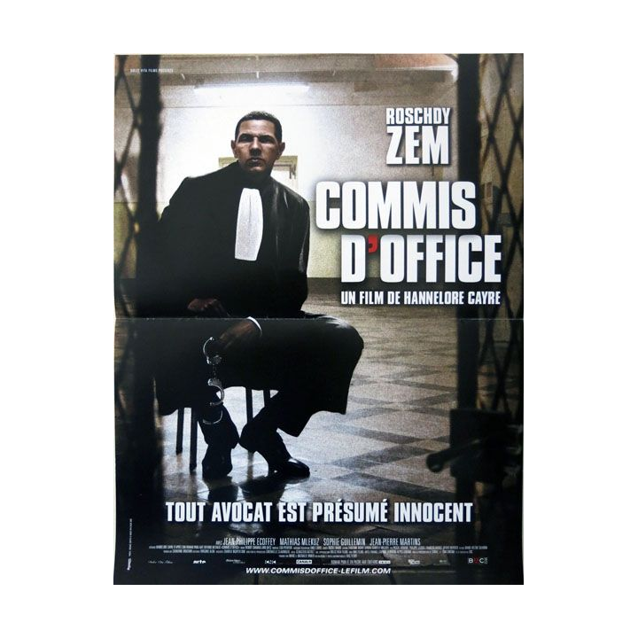 AFFICHE FILM : affiche de cinéma du film "Commis d'office" dimension 39 x 53 cm