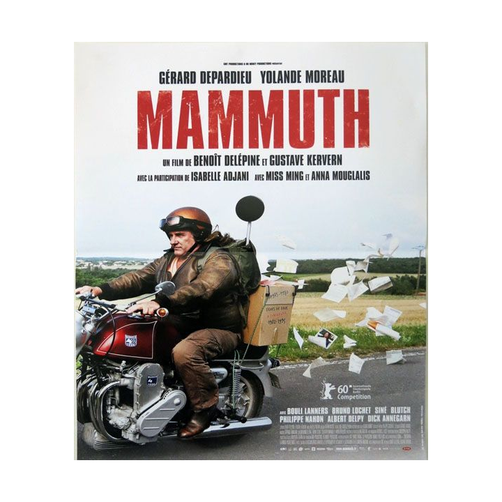 AFFICHE FILM : affiche de cinéma du film "Mammuth" dimension 39,5 x 49 cm (E002)