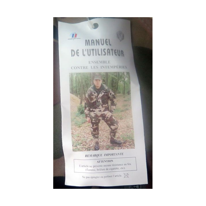Parka SEYNTEX militaire camouflée Imperméable 104 L Tielt 2002 neuve