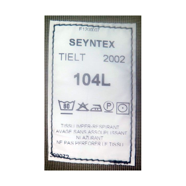Parka SEYNTEX militaire camouflée Imperméable 104 L Tielt 2002 neuve