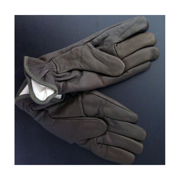 paire de Gants de combat "cuir" vert avec feutrine blanche intérieure