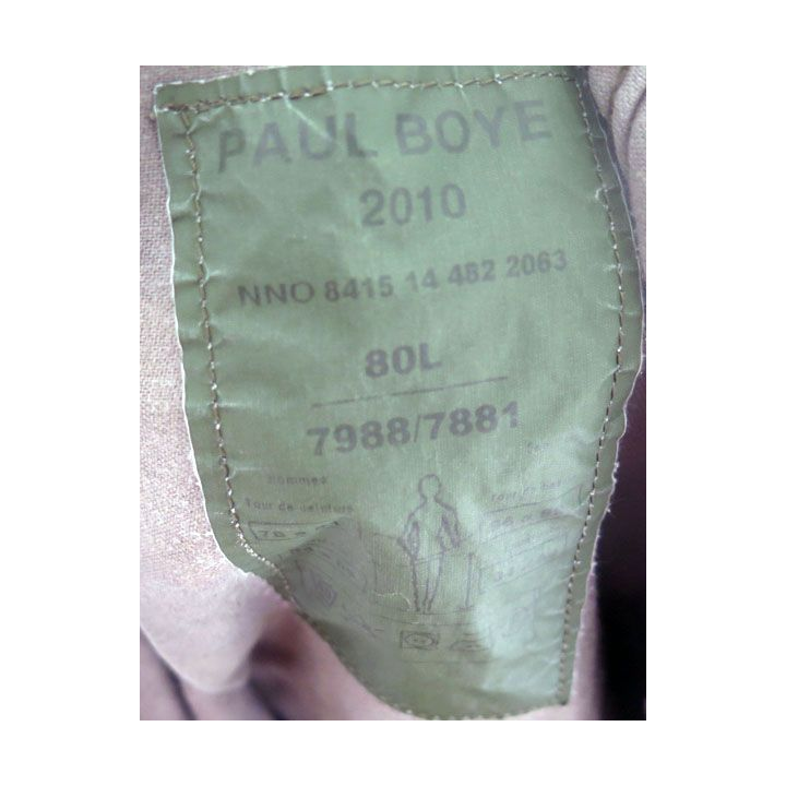 Pantalon de treillis camouflé vert armé taille 80 L Paul Boye 2010 