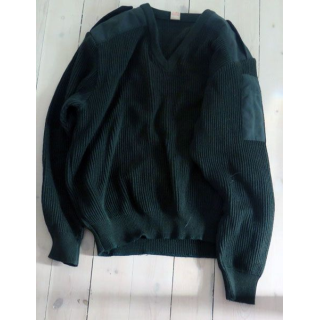 Pull militaire col en V fabricant Gilles 1996 taille 104 Homme