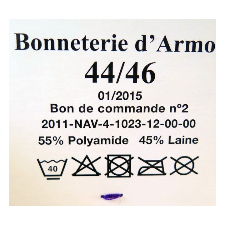 Paire de chaussettes basses militaires neuves noires de taille 44/46 Bonneterie d'Armor