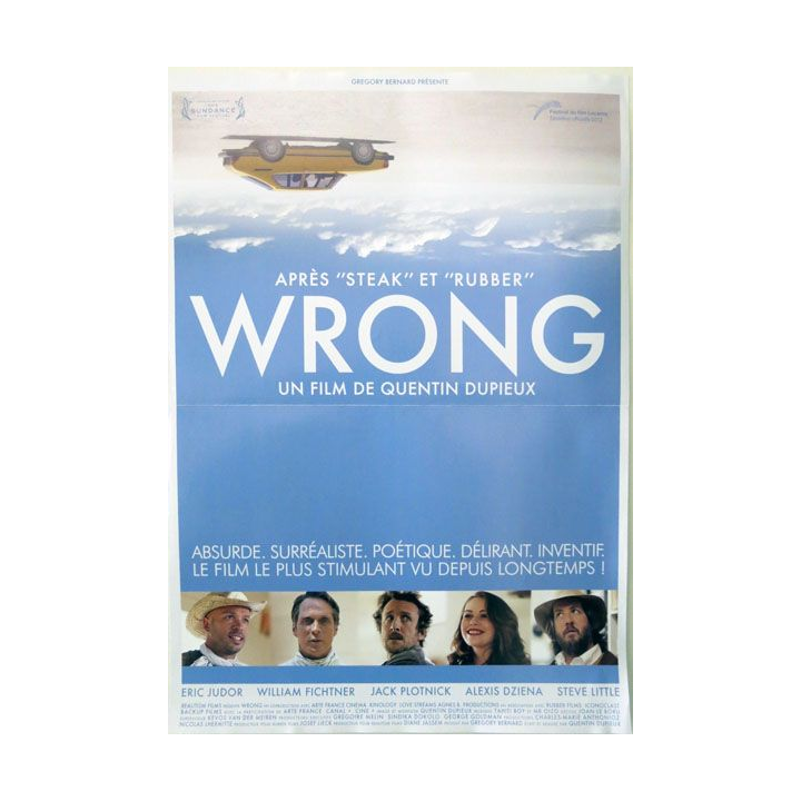 AFFICHE FILM : affiche de cinéma du film "Wrong" dimension 40 x 56 cm (E002)