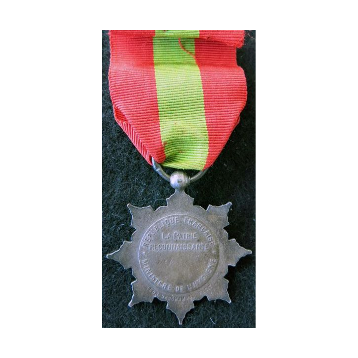 FRANCE :  médaille de la famille française la Patrie reconnaissante grade argent