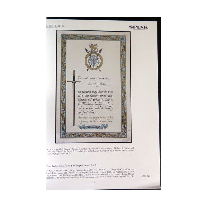 CATALOGUE SPINK july 2019 - 1022 lots de décorations english medals