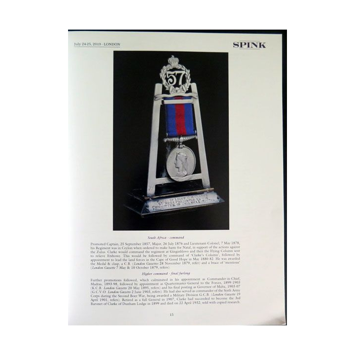CATALOGUE SPINK july 2019 - 1022 lots de décorations english medals