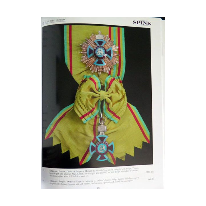 CATALOGUE SPINK july 2019 - 1022 lots de décorations english medals