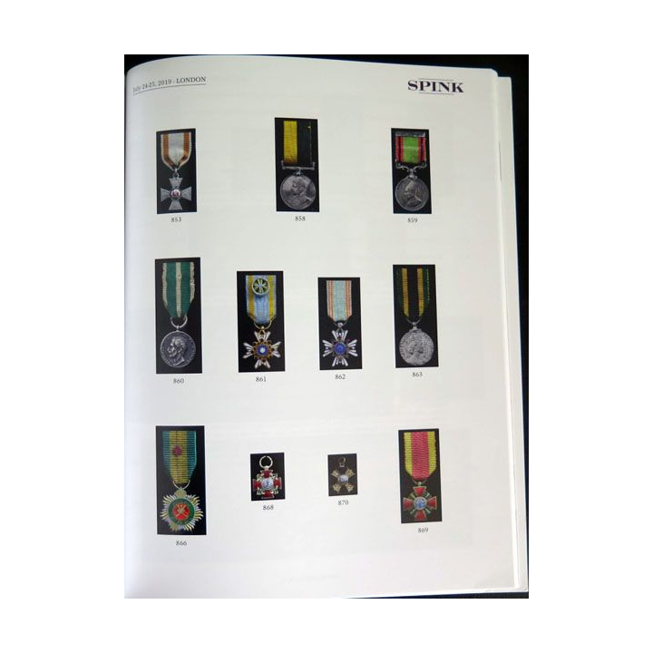 CATALOGUE SPINK july 2019 - 1022 lots de décorations english medals