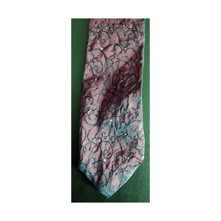 Cravate Palais des Doges Paris 100 % Soie couleur lie de vin 