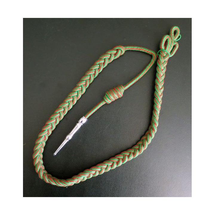 MILITARIA : fourragère de la croix de guerre 1914 - 18 aiguillette argentée 