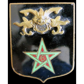 6° RSM : 6° régiment de spahis marocains de fabrication Drago Paris G. 1058 en émail