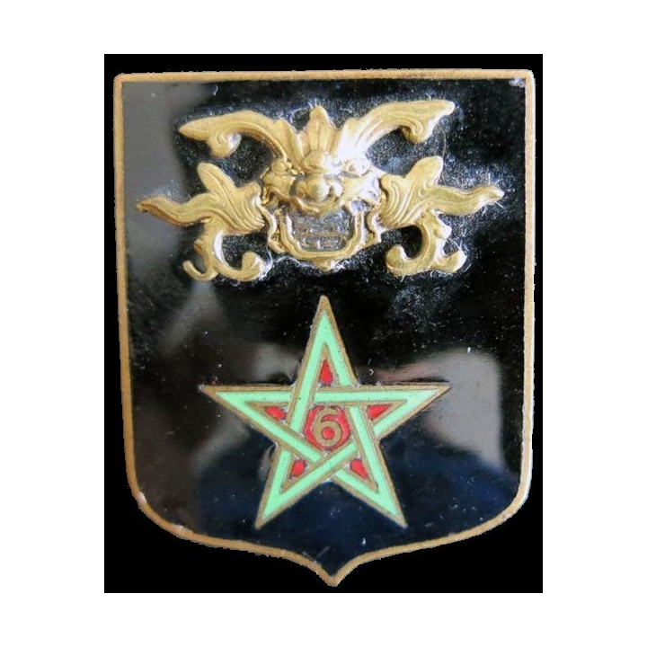 6° RSM : 6° régiment de spahis marocains de fabrication Drago Paris G. 1058 en émail