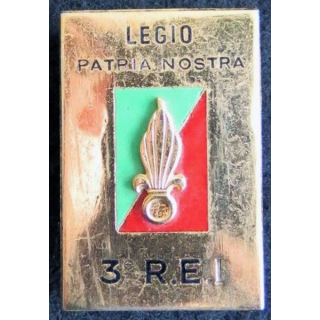 3° REI : 3° régiment étranger d'infanterie de fabrication Drago Paris en émail