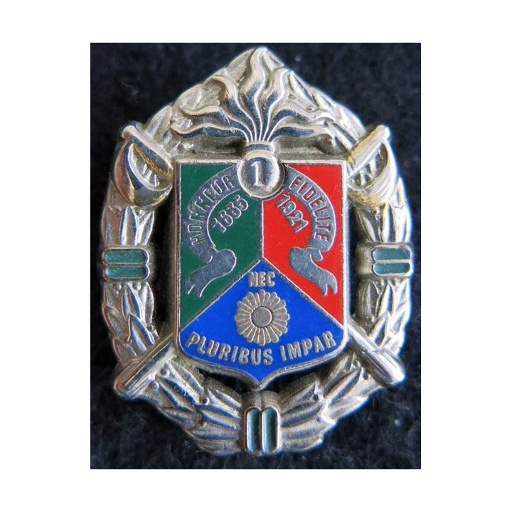 1° REC : insigne métallique du 1° régiment étranger de cavalerie de fabrication Guymo Paris