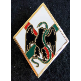 1° REI : insigne métallique du 1° régiment étranger d'infanterie de fabrication Drago G. 1198