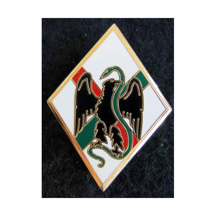 1° REI : insigne métallique du 1° régiment étranger d'infanterie de fabrication Drago G. 1198