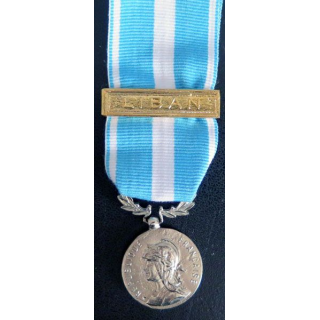 médaille d'outre mer agrafe " Liban " en métal argenté fab libanaise