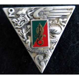 2° REP : Insigne métallique du 2° régiment étranger de parachutistes de fabrication Boussemart 2001 G. 1948