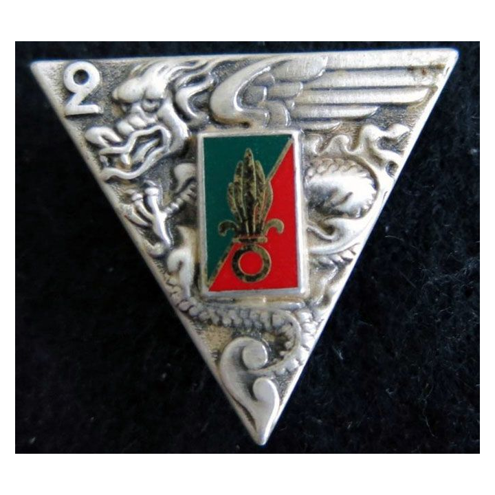 2° REP : Insigne métallique du 2° régiment étranger de parachutistes de fabrication Boussemart 2001 G. 1948