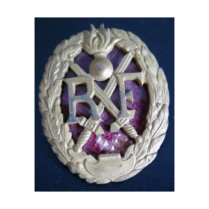 Brevet chef de section d'infanterie type 1 avec fond en émail 43 mm 