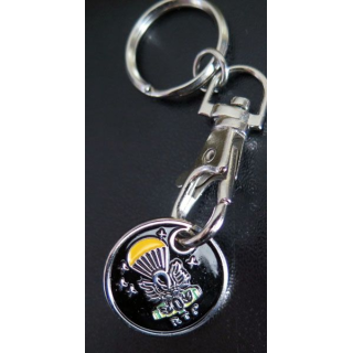 PORTE CLEFS du 1° RTP régiment du train parachutiste pièce à caddie