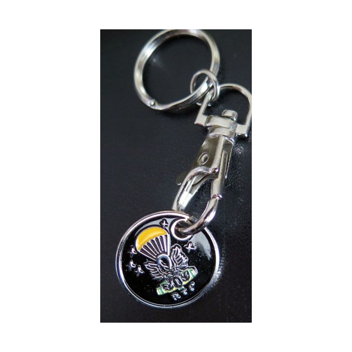 PORTE CLEFS du 1° RTP régiment du train parachutiste pièce à caddie